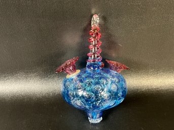 A Handblown Hummingbird Feeder