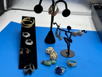 9 Great Pair Of Earrings And 2 Rings