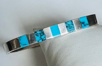 VINTAGE STERLING SILVER TURQUOISE BRACELET