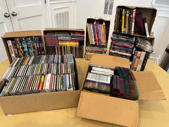 A Big Lot Of DVD's And CD's