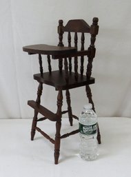 A Vintage Wooden Doll High Chair By Bradley Dolls