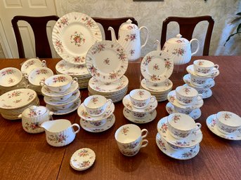 Marlow Pattern Fine China By Minton, Service For Twelve