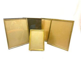 Collection Of Vintage Metal Tabletop Picture Frames
