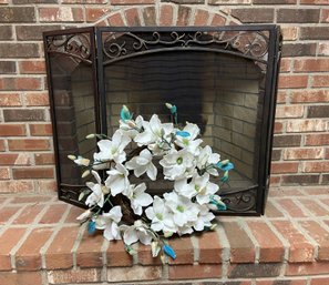 Spring Wreath With White Flowers