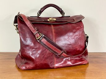 Vintage Holland Sport Leather Weekender Bag