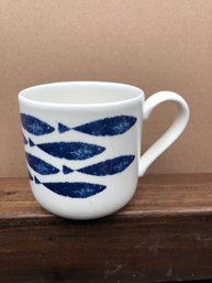 Queens Churchill Couture Rare Blue & White Fishie Downstream Coffee Mug Tea Cup