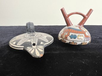 Pair Of Vintage Historical Reproduction Ceramics