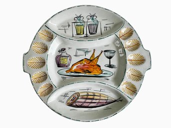 Very Cool Vintage Italian Ceramic Serving Platter! Just In Time For The Holidays!