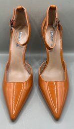 Women's Charles David Orange Latex Heels - Size 9 1/2