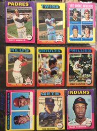 (9) 1975 Topps Cards - Hall Of Famers And Superstars - See Pictures - K