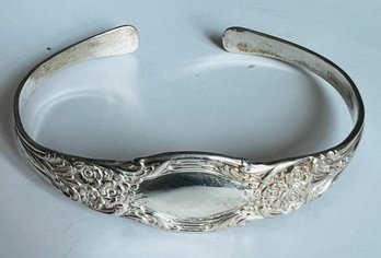 VINTAGE LUNT SILVERSMITHS AMERICAN VICTORIAN STERLING SILVER CUFF BRACELET