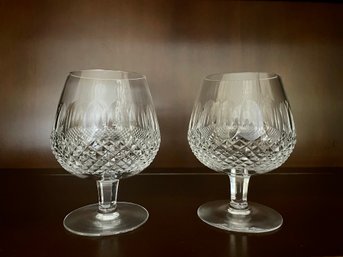 Pair Of Waterford Crystal Colleen Brandy Snifters