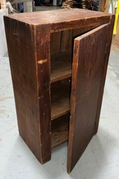 Awesome Primitive Hand Made Box Cabinet With Shelf