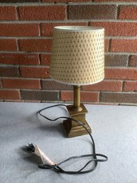 Small Table Lamp With Woven Shade