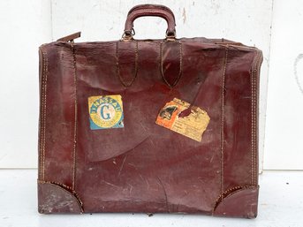 A Vintage Leather Suitcase