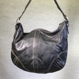 Fantastic Black Leather COACH Calfskin Leather Hobo Bag - Beautiful Quality - VERY Popular Style From Coach