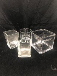 Mixed Set Of Clear Glasses