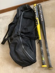 Pair Of Softball Bats And Mizuno Travel Bag #3