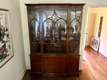 Gorgeous Mahogany Breakfront China Cabinet