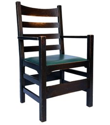 An Early Gustav Stickley Mission Oak Armchair, #1297