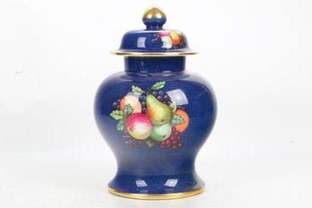 Copland Spode For Tiffany & Co. Hand Painted Fruit Ginger Jar