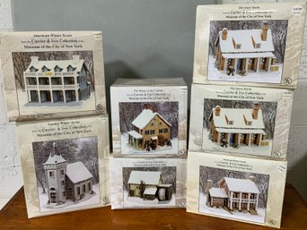 7 Currier & Ives Christmas Holiday Lighted Houses