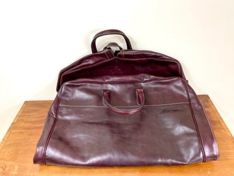 Vintage Holland Brothers Leather Garment Travel Bag