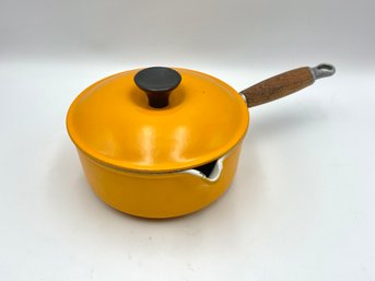 Vintage Le Creuset No 18 Enameled Cast Iron Saucepan