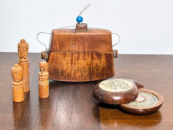 Scrimshaw Compass, And More Carved Asian Collectibles