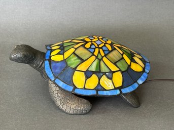 A Stained Glass Turtle Lamp, Adorable!