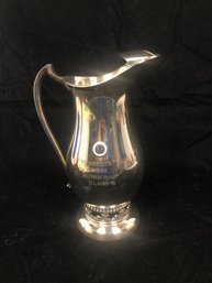 1968 Commemorative Silver Plate President's Cup Runner Up Pitcher