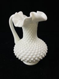 Fenton Hobnail Milk Glass Pitcher