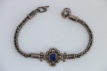 Sterling Silver Blue Lapis Stone Bracelet