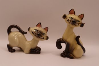 Japan Siamese Cats Ceramic Salt And Pepper Shakers