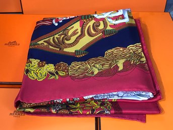 Fabulous Brand New HERMES Silk Scarf - LE PARADIS DU ROY - Never Worn - STUNNING PIECE - Great Colors (4)