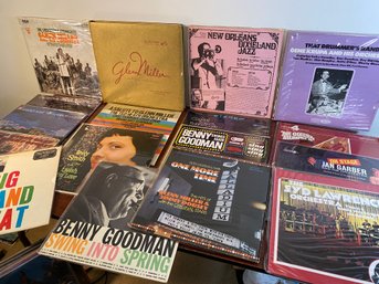 Big Band Sound Glen Miller, Benny Goodman, Tommy Dorsey And More Most Stored In Thick Plastic Sleeves