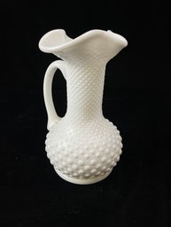 Milk Glass Hobnail Doeskin Pitcher