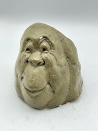 Vintage 1945 Ceramic Orangutan Bust Sculpture Signed JH