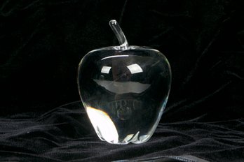 Steuben Crystal Apple Figure