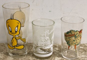 3 Vintage Drinking Glasses