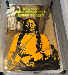 The Four Poster People NYC 1971 Foil Poster No. 9 Sitting Bull