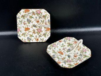 A Pair Of Vintage Handled Candy Dishes Made In Japan