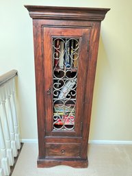 Oak Cabinet, With Iron Grate Door, Single Drawer, SWEET!!!