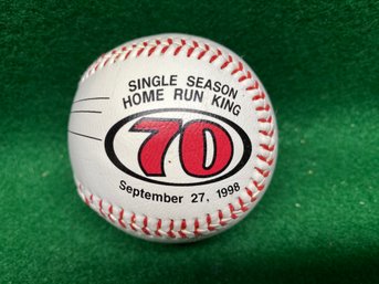 Vintage Mark McGwire No. 25 Collector's Edition Rawlings Single Season Home Run King Baseball 9/27/1998.