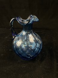 Fenton Cobalt Blue Coin Dot Pitcher