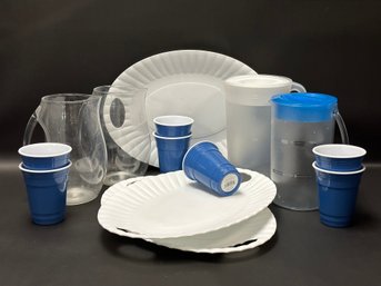 Outdoor Hostess Items: Platters, Pitchers & Tumblers