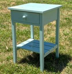 A Vintage Painted Wood Side Table Or Night Stand