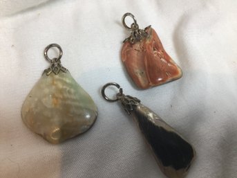 Custom Sterling And Stone Pendants Lot Of 3 #3