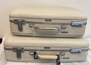 Two Vintage American Tourister Suitcases