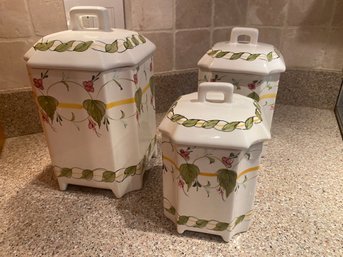 Casa Fina Handpainted Canister Set From Portugal
